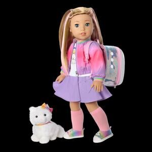 Used AMERICAN GIRL 2025 GOTY Summer’s Holographic Pink Carrier ONLY